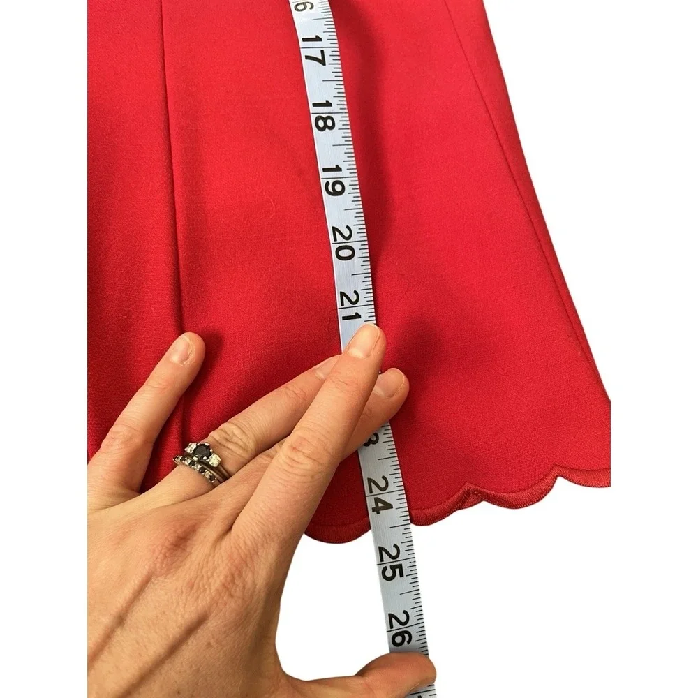 Vintage Moschino Cheap And Chic Blazer Skirt Set Red Scalloped Edge 10/ 40 Italy - Picture 7 of 16